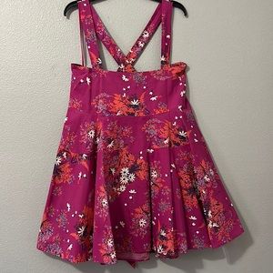 Halter flared mini dress